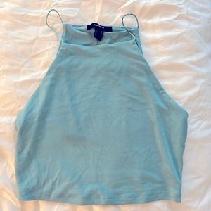 Aqua blue crop top
